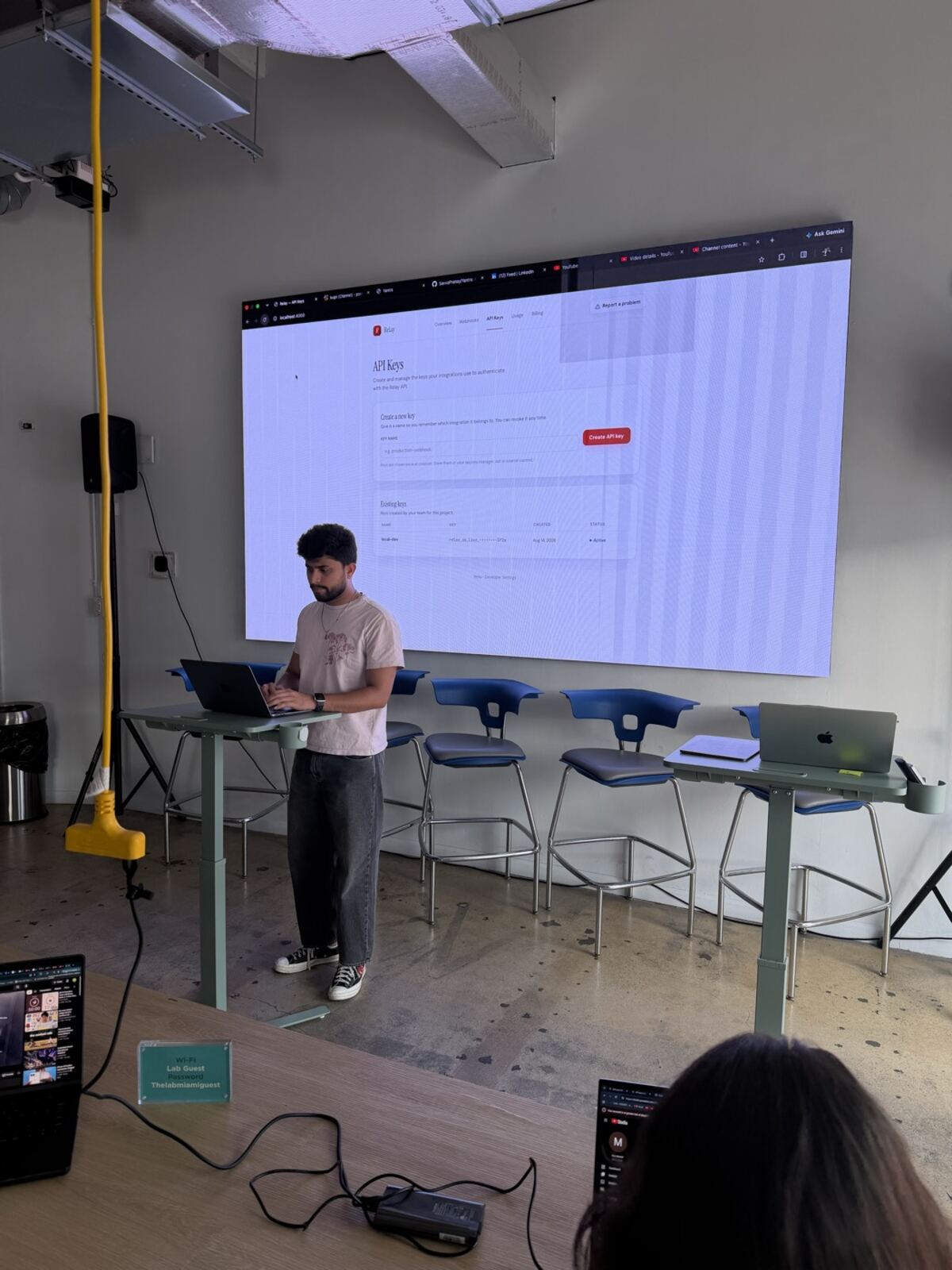 The bug in the wild. Relay, the demo product, whose broken API key creation Yantra reproduced, researched, and fixed.